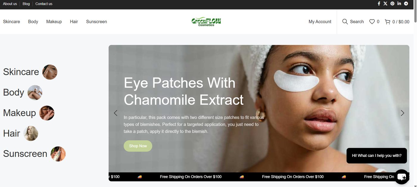 Green Flow website homepage