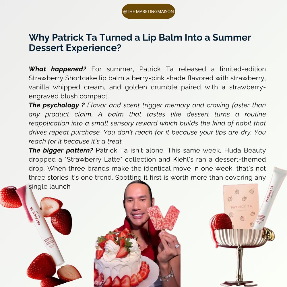 Analysis — Patrick Ta strawberry shortcake lip balm