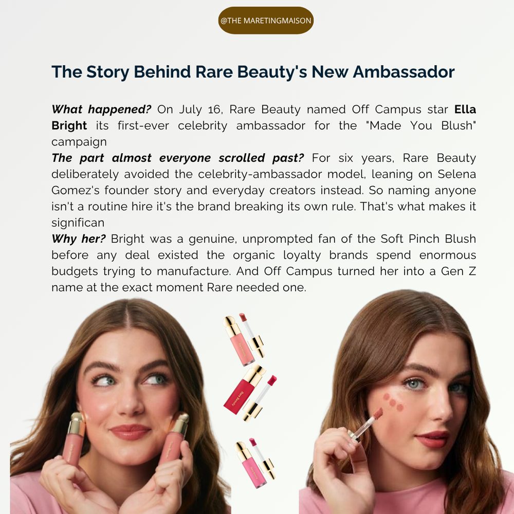 Analysis — Rare Beauty's new ambassador