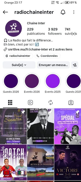 Radio Chaîne Inter Instagram profile
