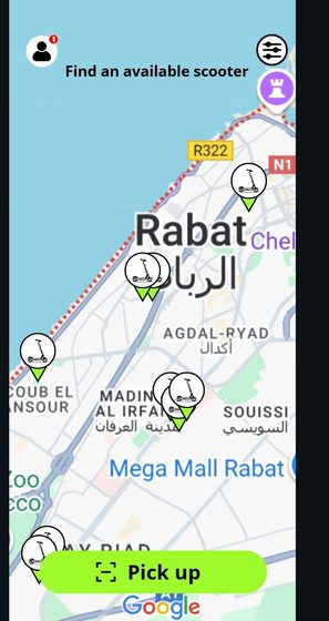 App prototype — find an available scooter